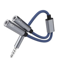 HKM-374803 3.5MM Male to Dual Female Mic Audio Y Splitter Cable for Headset and PC Connection