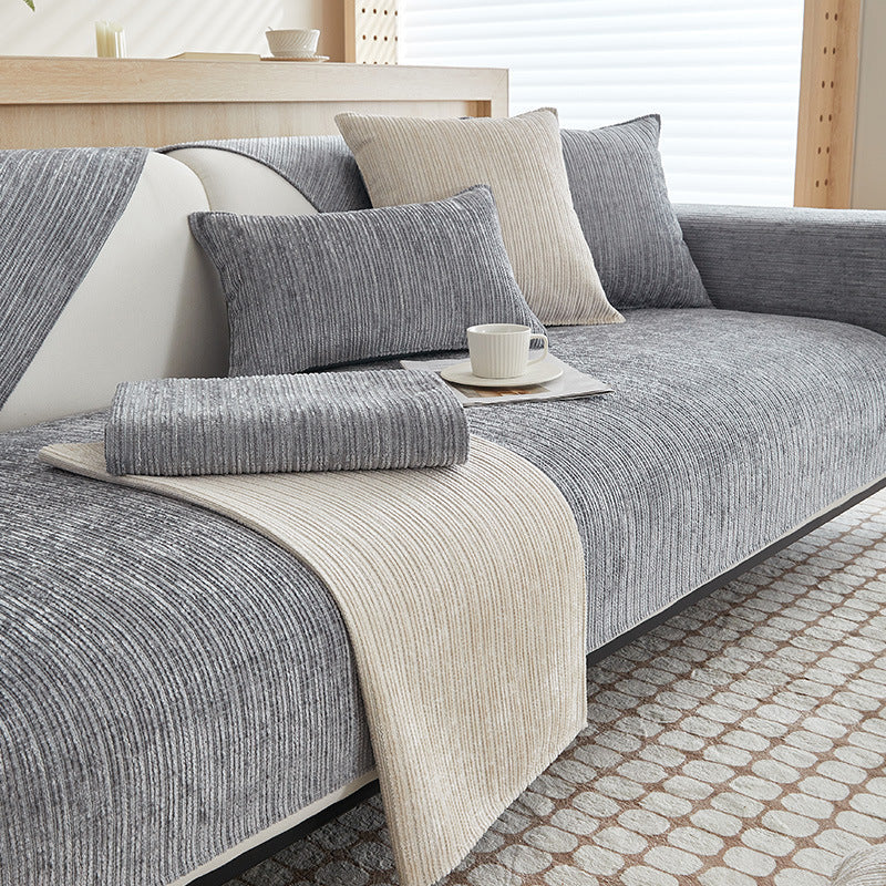 HKM-374803 Chenille Sofa Cushion in Solid Color - Available in Various Sizes and Styles