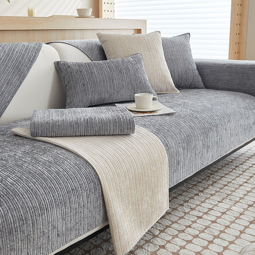 HKM-374803 Chenille Sofa Cushion in Solid Color - Available in Various Sizes and Styles