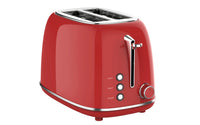 HKM-374803 Retro Stainless Steel 2-Slice Toaster with Extra Wide Slots
