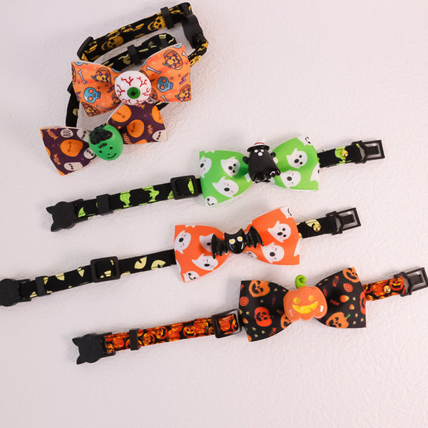 HKM-3748285 Safety Buckle Pet Collar for Cats and Dogs - Halloween Themed Designs in Multiple Colors and Sizes
