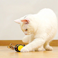 HKM-3749565 Electric Interactive Cat Toy with Teaser Feather and Random Movement for Engaging Playtime