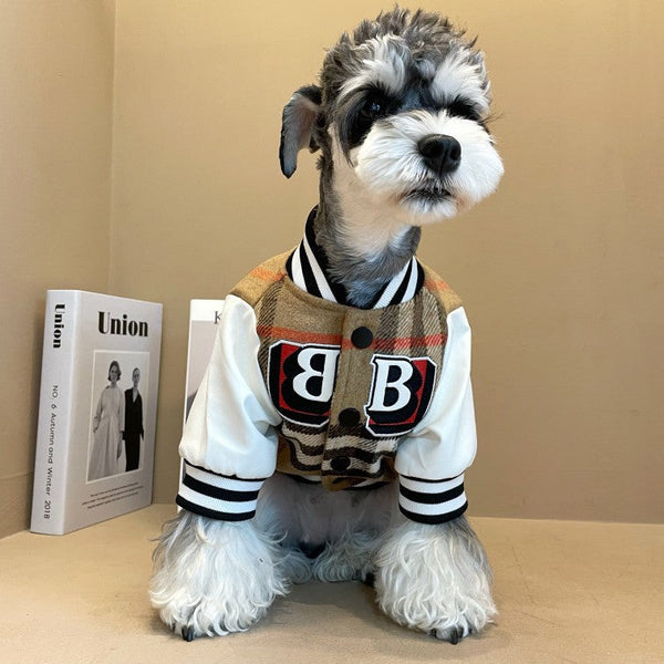 HKM-3751741 Winter Wool Pet Jacket for Dogs - Padded Outerwear for Schnauzer, Bichon, Teddy, Shiba Inu - Size XS to XL