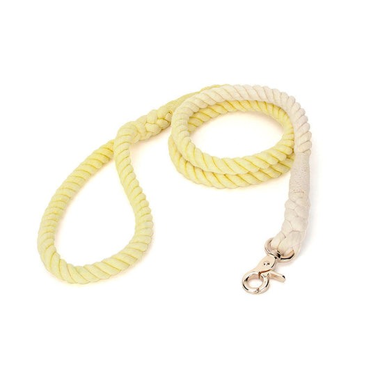 HKM-3751869 Colorful Hand-Dyed Woven Cotton Rope Dog Leash - 1.3cm x 150cm