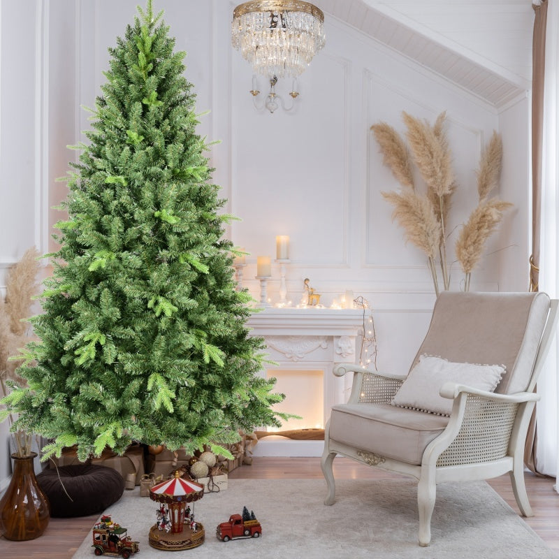 HKM-375187 PE/PVC Mixed Christmas Tree – Green, Available in Various Heights (4ft to 9ft)