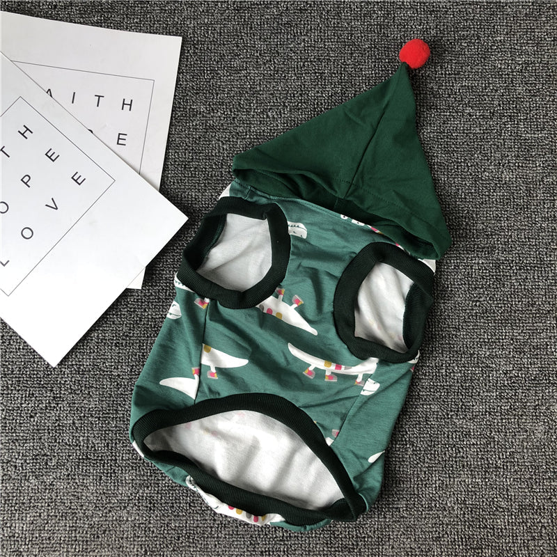 HKM-3752637 Cotton Crocodile Vest for Summer Wear ¨C Lightweight Casual Pet Clothing for Bulldogs