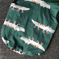 HKM-3752637 Cotton Crocodile Vest for Summer Wear ¨C Lightweight Casual Pet Clothing for Bulldogs