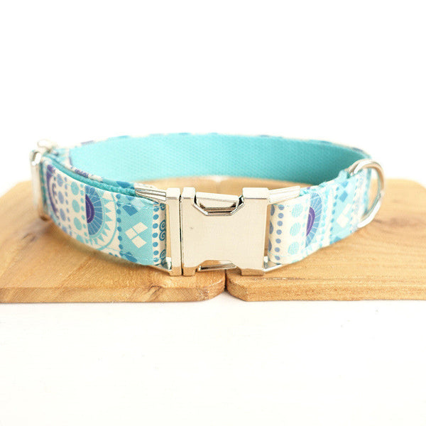 HKM-3754045 Durable Polyester Dog Collar and Leash Set with Bow Tie Design, Multiple Sizes Available