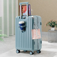 HKM-375443 Adult Ride-On Cabin Suitcase with Removable Rims - 20-Inch Size for Travel