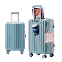 HKM-375443 Adult Ride-On Cabin Suitcase with Removable Rims - 20-Inch Size for Travel