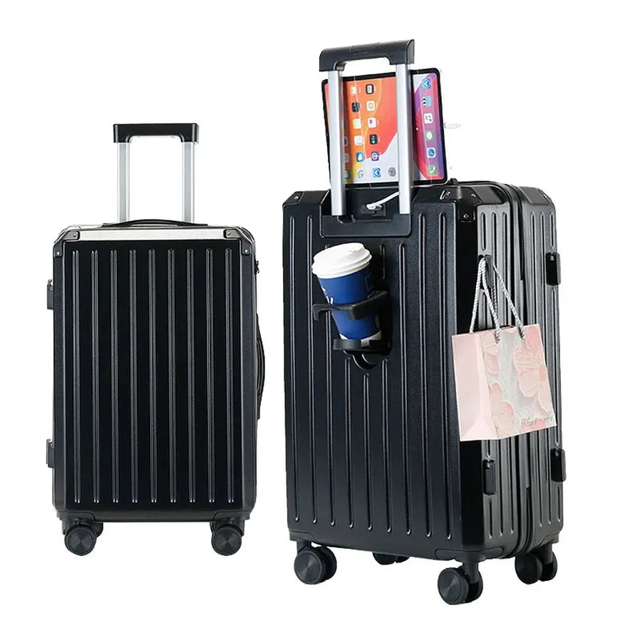 HKM-375443 Adult Ride-On Cabin Suitcase with Removable Rims - 20-Inch Size for Travel