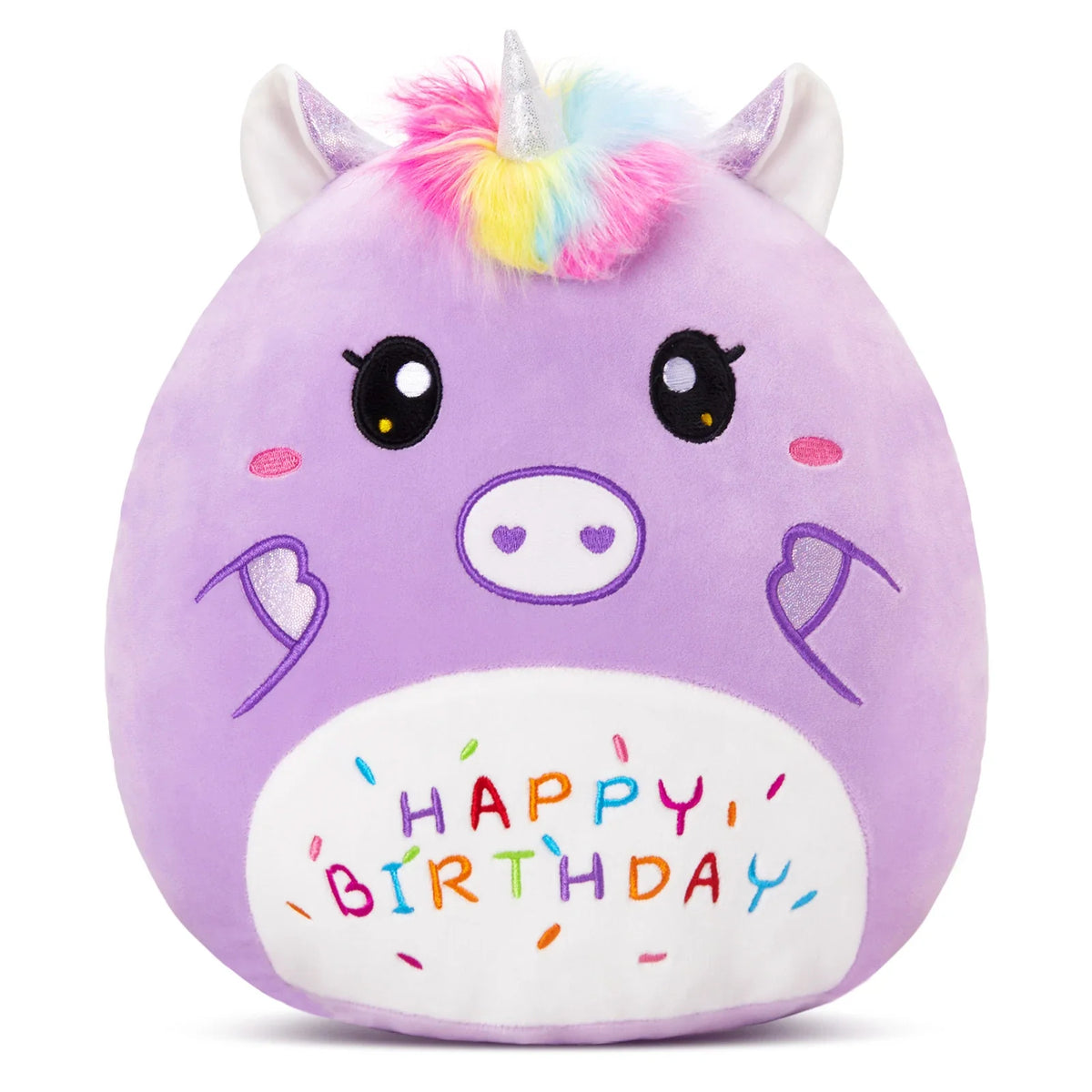 HKM-375507 Cartoon Purple Unicorn Plush Toy – Soft and Squishy Stuffed Animal for Children