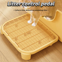 HKM-3755325 Double Cat Litter Control Mat for Effective Cleaning and Anti-Slip Comfort