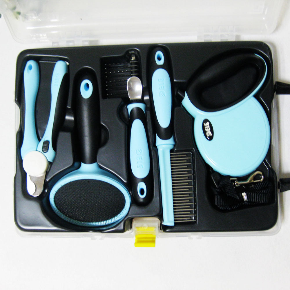 HKM-3755837 Pet Grooming Kit with Traction Rope and Nail Clippers - Lightweight Essentials Set