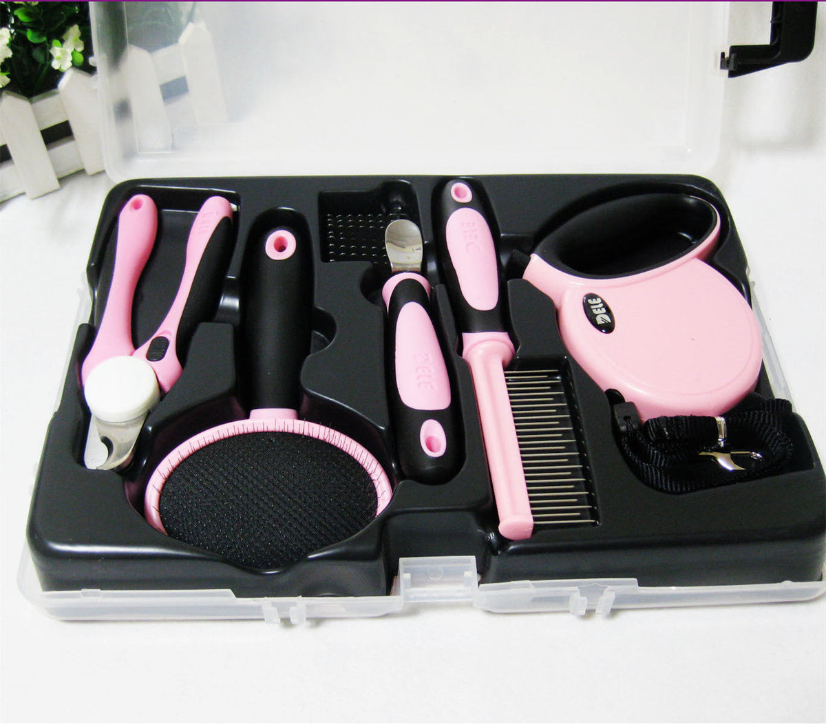 HKM-3755837 Pet Grooming Kit with Traction Rope and Nail Clippers - Lightweight Essentials Set