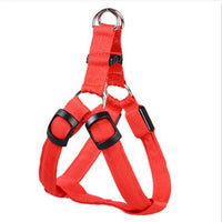 HKM-3757117 LED Luminous Dog Chest Strap with Interchangeable Leash - Multiple Colors & Flashing Modes