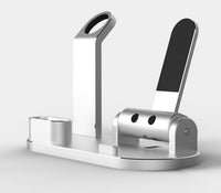 HKM-375763 Multi-Functional Aluminum Alloy Charging Dock for iPhone, Apple Watch, and AirPods with Cables