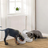 HKM-3759293 Cat Feeder and Water Dispenser Set - 2L Capacity Automatic Food and Water Bowl for Healthy Eating Habits