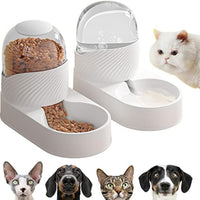 HKM-3759293 Cat Feeder and Water Dispenser Set - 2L Capacity Automatic Food and Water Bowl for Healthy Eating Habits