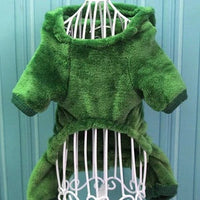 HKM-3760189 Soft Cotton Green Tyrannosaurus Rex Hooded Coat for Pets in Multiple Sizes