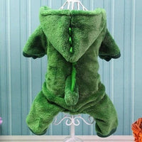 HKM-3760189 Soft Cotton Green Tyrannosaurus Rex Hooded Coat for Pets in Multiple Sizes