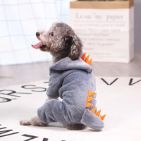 HKM-3760189 Soft Cotton Green Tyrannosaurus Rex Hooded Coat for Pets in Multiple Sizes