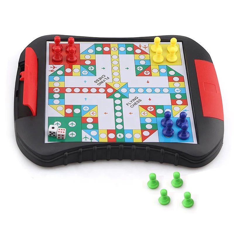 HKM-376019 Travel Mini Magnetic Ludo Game - Compact Classic Board Game for On-the-Go Fun
