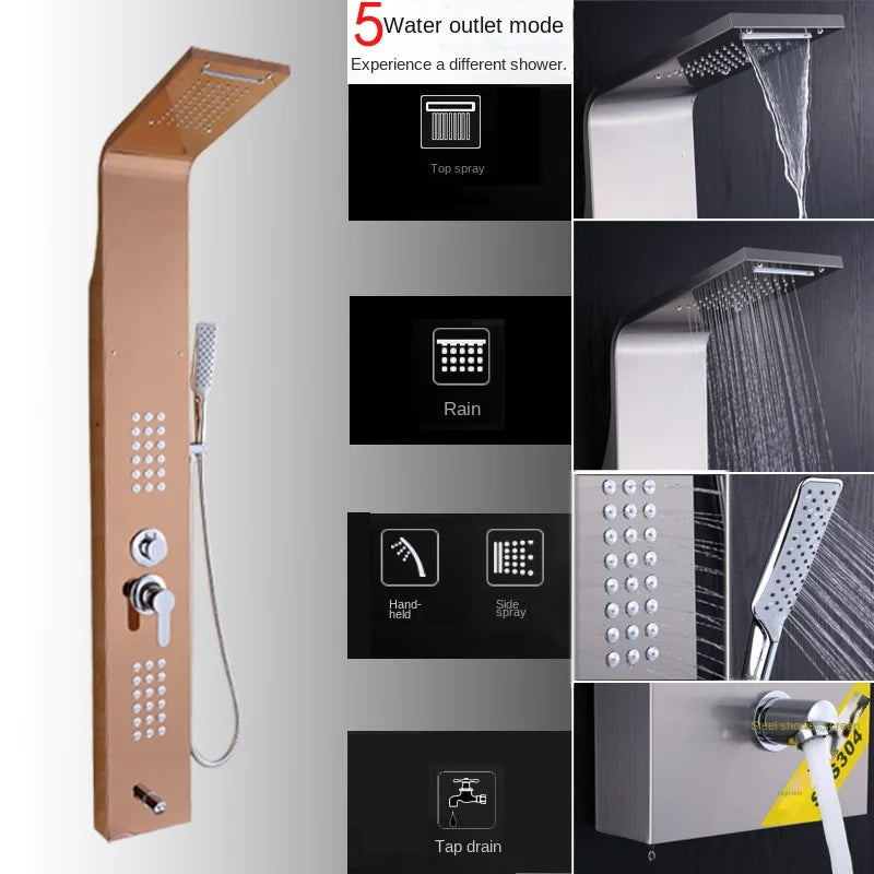 HKM-376083 304 Stainless Steel Multifunctional Shower Head with Soft Spray Pattern