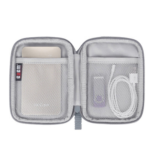 HKM-376083 Portable Storage Bag for 2.5-Inch Mobile Hard Drives and Cables – Simple Design in Black and Gray