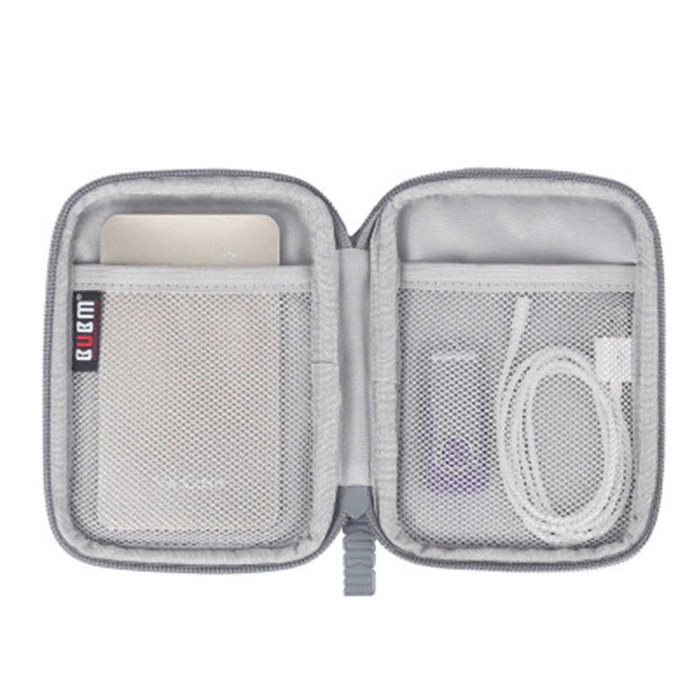 HKM-376083 Portable Storage Bag for 2.5-Inch Mobile Hard Drives and Cables – Simple Design in Black and Gray