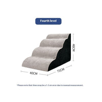 HKM-3761085 Pet Stairs with Multiple Levels and Slope Options for Small Dogs