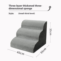 HKM-3761085 Pet Stairs with Multiple Levels and Slope Options for Small Dogs