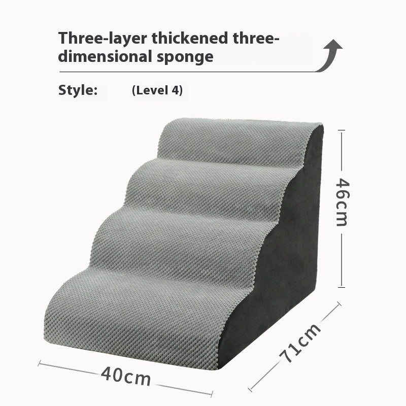 HKM-3761085 Pet Stairs with Multiple Levels and Slope Options for Small Dogs