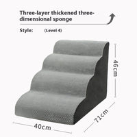 HKM-3761085 Pet Stairs with Multiple Levels and Slope Options for Small Dogs