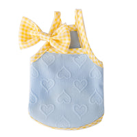 HKM-3763389 Bow Suspenders Vest for Small Dogs - Elastic Casual Pet Clothing in Bundy Blue, A & L Pink, Rock Yellow