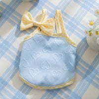 HKM-3763389 Bow Suspenders Vest for Small Dogs - Elastic Casual Pet Clothing in Bundy Blue, A & L Pink, Rock Yellow