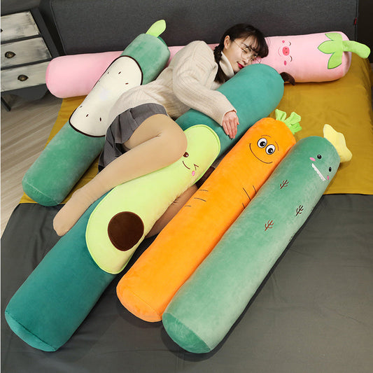HKM-376339 Cartoon Strawberry Long Pillow Stuffed with Ppcotton Plush
