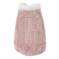 HKM-3764157 Warm Plush Vest for Cats and Dogs - Available in Rabbit Fur Coat Pink and Yellow, Multiple Sizes