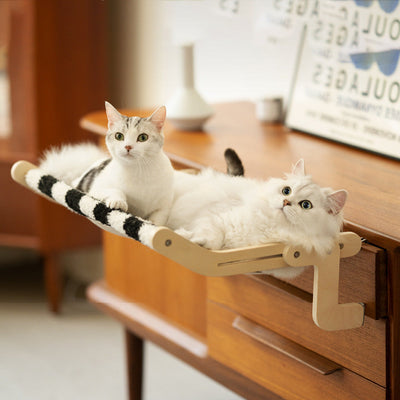 HKM-3765181 Cat Hanging Bed and Climbing Frame - Wooden Pet Bed in Multiple Colors
