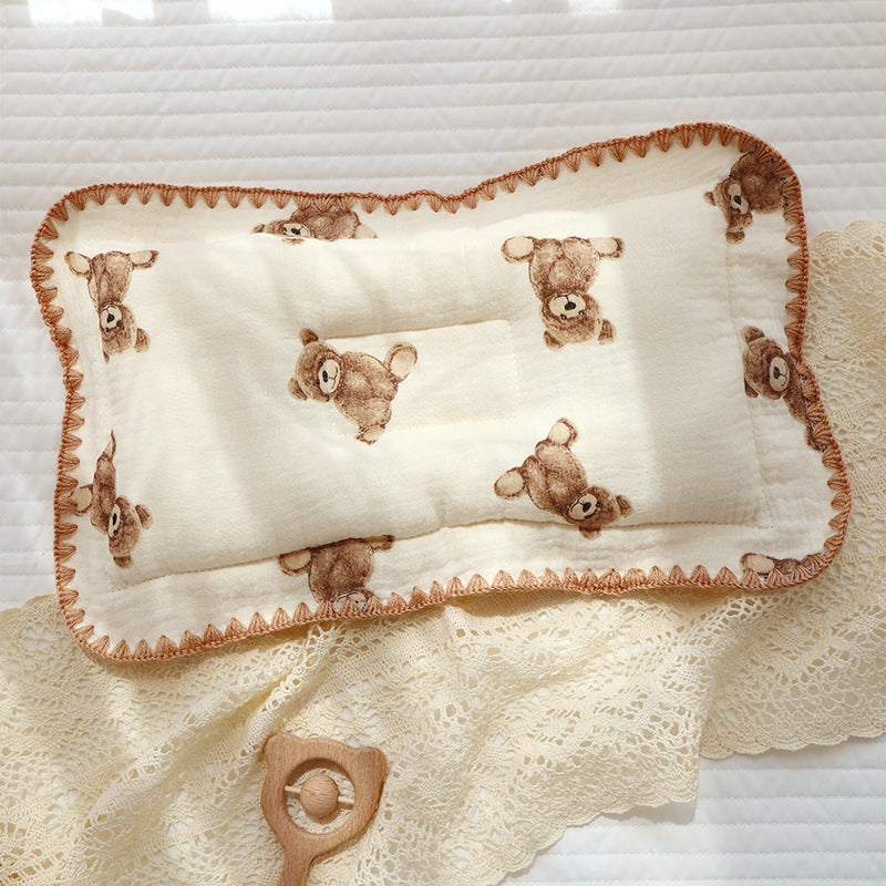 HKM-376531 Universal Cotton Styling Pillow - Cute Bear, Grapefruit & Tiger Designs - Breathable & Chic