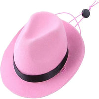 HKM-3765565 Sun-Proof Mini Pet Hat in Pink, Black, Brown, and Red - Woolen/Felt, Suitable for All Seasons and Holidays
