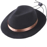 HKM-3765565 Sun-Proof Mini Pet Hat in Pink, Black, Brown, and Red - Woolen/Felt, Suitable for All Seasons and Holidays