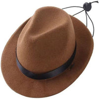 HKM-3765565 Sun-Proof Mini Pet Hat in Pink, Black, Brown, and Red - Woolen/Felt, Suitable for All Seasons and Holidays