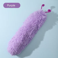 HKM-3766205 Plush Caterpillar Cat Toy for Stress Relief, Bite-Resistant, 36cm in Rubber Pink, Beige, Grass, Cement Gray, Noble Purple