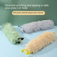 HKM-3766205 Plush Caterpillar Cat Toy for Stress Relief, Bite-Resistant, 36cm in Rubber Pink, Beige, Grass, Cement Gray, Noble Purple