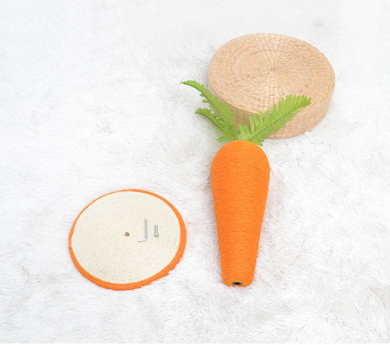 HKM-3766845 Two-Color Sisal Radish Pet Toy - Cotton Rope, Medium & Large Sizes Available