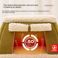 HKM-3767613 Winter Thermal Cat House with Electric Heating Pad for Small Dogs and Kittens