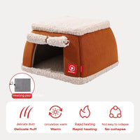 HKM-3767613 Winter Thermal Cat House with Electric Heating Pad for Small Dogs and Kittens