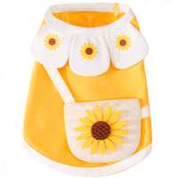 HKM-3767741 Cute Cotton Small Satchel Vest for Cats - Available in Pink, Blue, Yellow Sunflower Designs