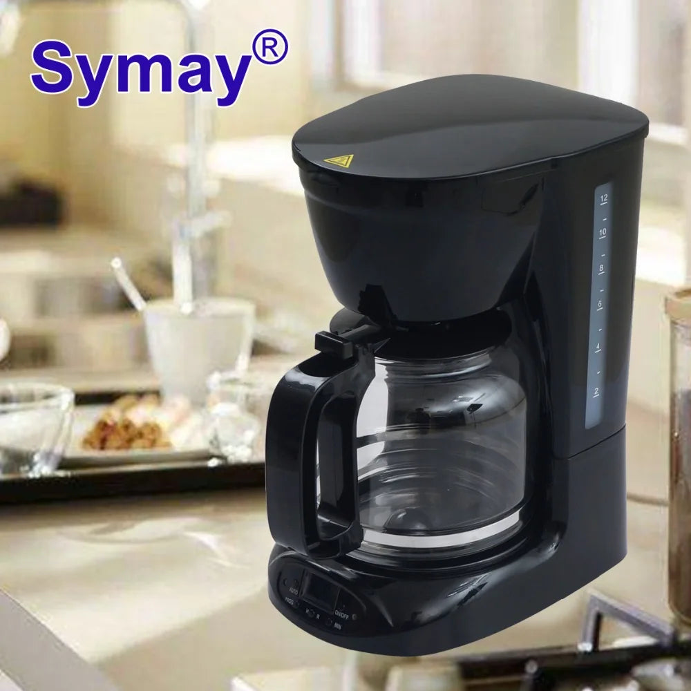 HKM-376787 1.8L Drip Coffee and Tea Maker for 12 Cups with Programmable Features